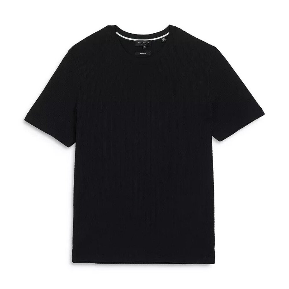 Ted Baker Curlys Men's Short Sleeve Black Casual Pullover shirt -Large (4)-NWT
